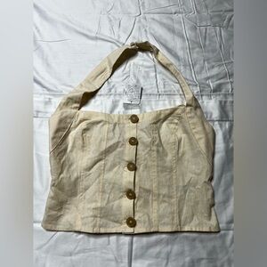 NWT free people linen halter top